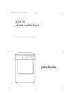 John Lewis JLDV 02 Clothes Dryer User Manual