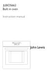 John Lewis JLBIOS662 Oven User Manual