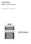 John Lewis JLBIDOS906 Oven User Manual