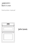 John Lewis JLBIDO911 Oven User Manual