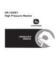 John Deere HR1250E1 Washer User Manual