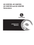 John Deere AC-G5010S Portable Generator User Manual
