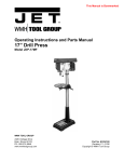 Jet Tools JDP-17MF Drill User Manual