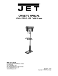 Jet Tools JDP-17FSE Drill User Manual