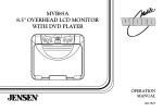 Jensen MVB85A Car Video System User Manual