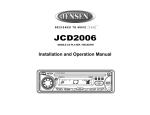 Jensen JX1000 Speaker User Manual