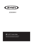 Jensen JE2608WV Flat Panel Television User Manual