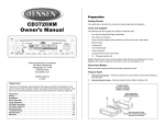 Jensen CD3720XM Car Stereo System User Manual