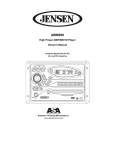 Jensen AWM950 DVD Player User Manual