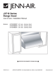 Jenn-Air JXT9036BDP Ventilation Hood User Manual