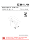 Jenn-Air 720-0163 Gas Grill User Manual