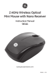 Jasco 98566 Mouse User Manual