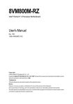 Intel 8VM800M-RZ Computer Hardware User Manual