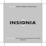 Insignia NS-P3114 CD Player User Manual