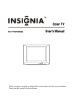 Insignia IS-TV040922 CRT Television User Manual