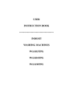 Indesit WG1033TPG Washer User Manual