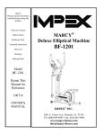 Impex BF-1201 Fitness Equipment User Manual
