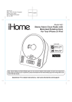 iHome IA63BZX Clock Radio User Manual