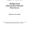 Hypertec FastPrint Multiprotocol Ethernet/Fast Ethernet Print Server Hardware Network Card User Manual