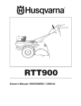 Husqvarna RTT900 Tiller User Manual