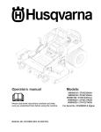 Husqvarna 968999189 / ZTH6123KOLA Lawn Mower User Manual