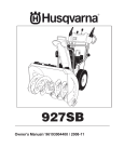 Husqvarna 927SB Snow Blower User Manual