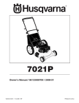 Husqvarna 7021P Trimmer User Manual