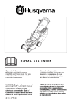 Husqvarna 53S INTEK Lawn Mower User Manual