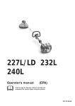 Husqvarna 240L, 232L, 227L/LD Trimmer User Manual
