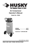 Husky D29616 Air Compressor User Manual