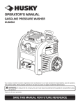 Husky 1800PSI Pressure Washer User Manual