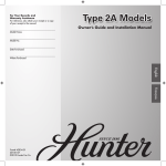Hunter Fan 42834-01 Fan User Manual