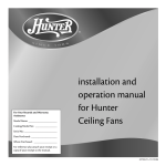 Hunter Fan 42735-01 Fan User Manual