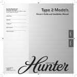 Hunter Fan 42508-01 Fan User Manual