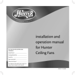 Hunter Fan 42405-01 Fan User Manual