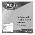 Hunter Fan 36204 Humidifier User Manual