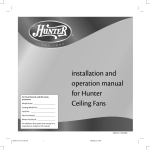 Hunter Fan 35201 Humidifier User Manual