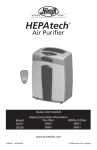 Hunter Fan 30527 Air Cleaner User Manual