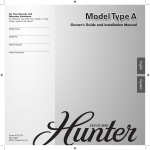 Hunter Fan 23970 Fan User Manual