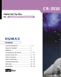 Humax CR-3510 Satellite TV System User Manual