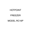 Hotpoint RC16P Freezer User Manual