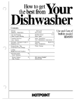 Hotpoint HDA969 Dishwasher User Manual