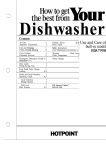 Hotpoint HDA799M Dishwasher User Manual