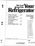 Hotpoint 39-6240 Refrigerator User Manual