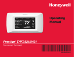 Honeywell THX9421 Thermostat User Manual