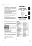 Honda Power Equipment GX25-GX35 Automobile User Manual