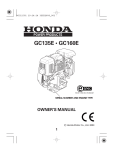 Honda Power Equipment GC135E Automobile Parts User Manual