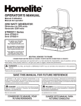 Homelite UT902211 Portable Generator User Manual