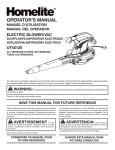 Homelite UT42120 Blower User Manual