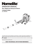 Homelite UT08580 Blower User Manual